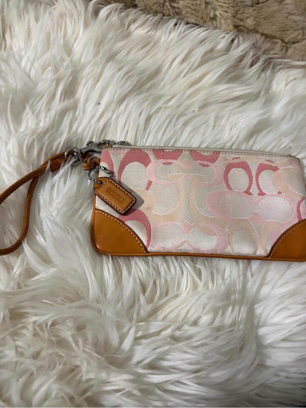Vintage Coach wristlet Signature C Monogram Pouch